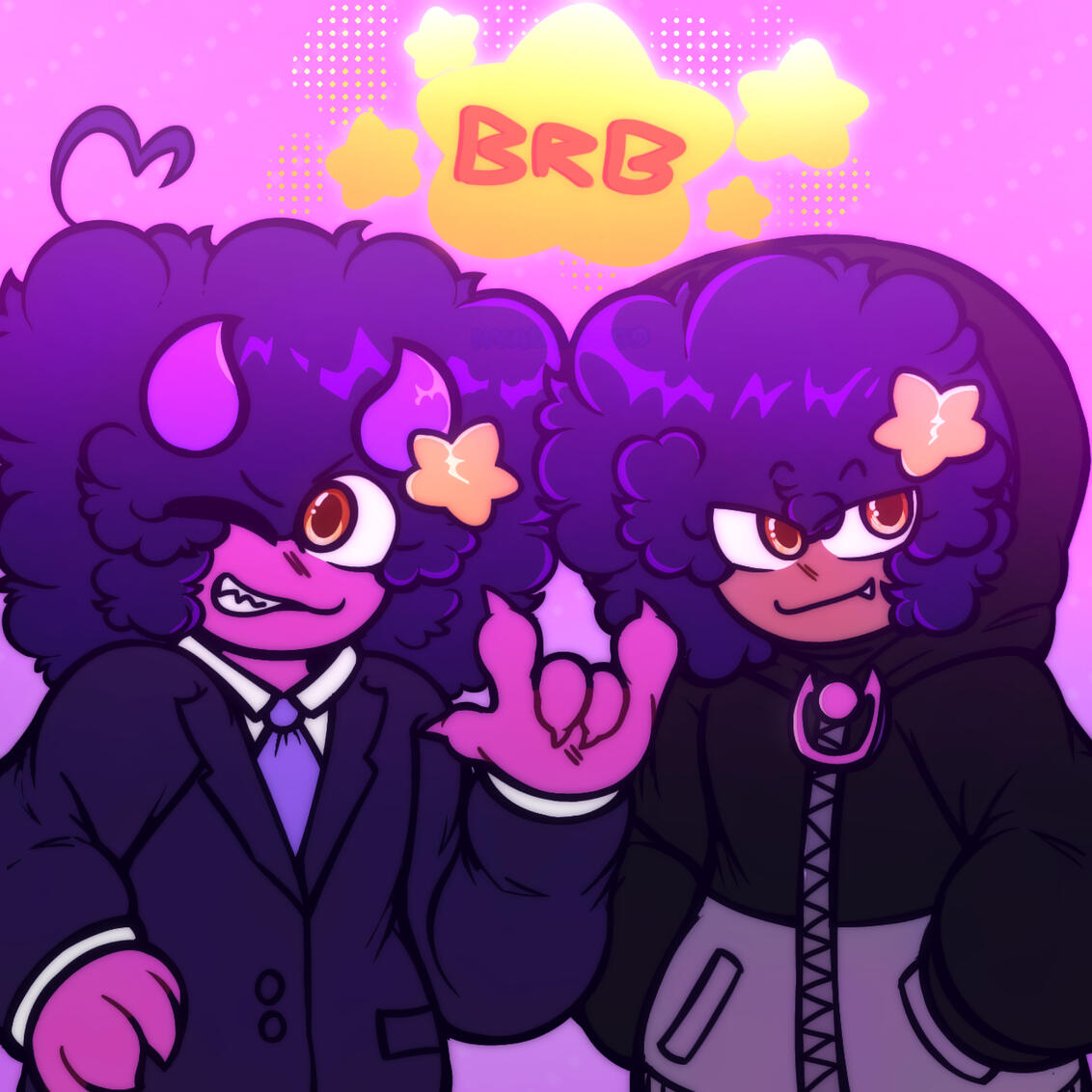 "Fevertober Day 10: Fanart redraw. Redraw of older fanart of Fever, the improvement is peak...!" (Characters in Art Credits: "Cesarfever_")