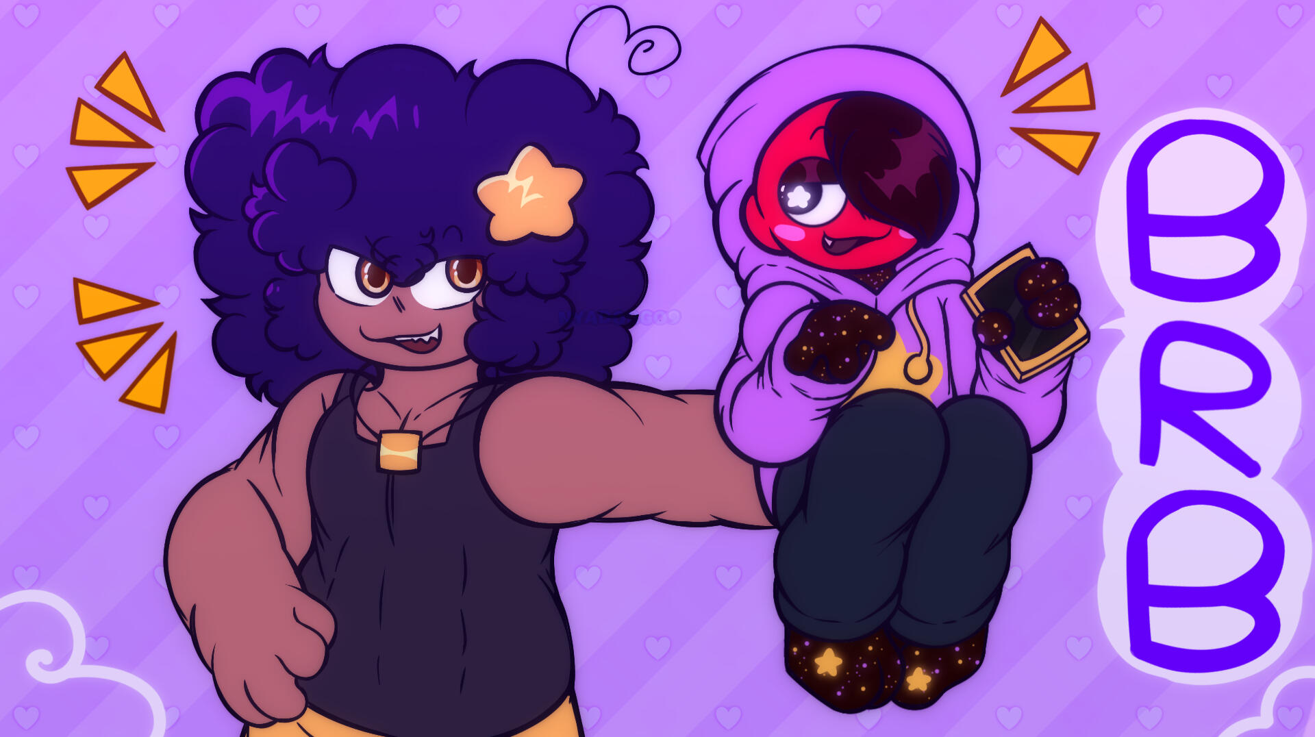 "Fevertober Day 5: BRB Art. I still love the idea of the BRB text coming from Pepper's phone, I might have been cooking" (Characters in Art Credits: "Cesarfever_")
